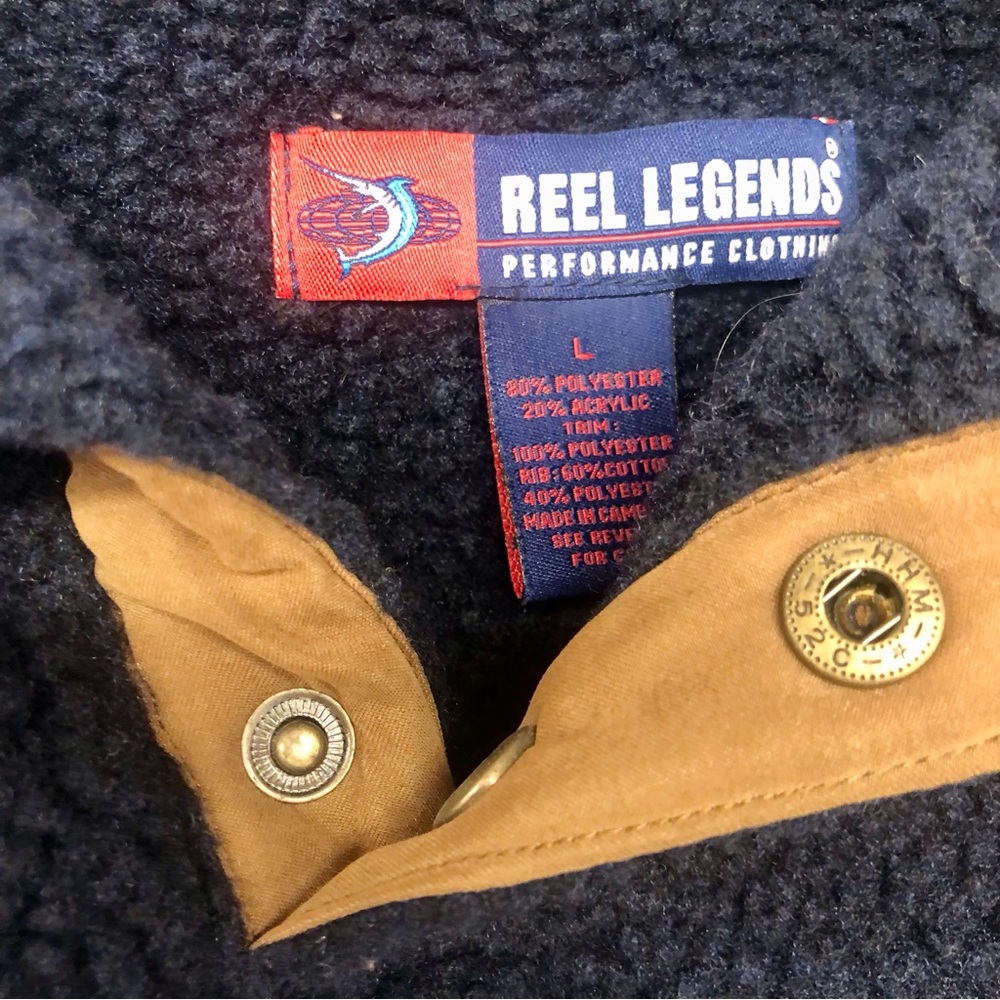 Reel Legends Navy Sherpa Pullover - Picture 8 of 16